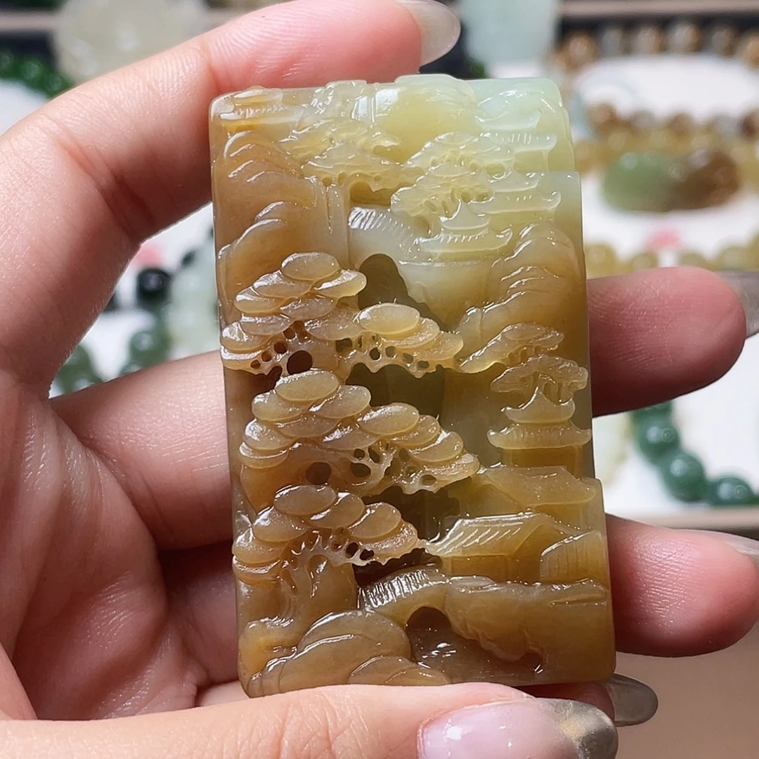 未镶嵌手链和田玉金山糖 62