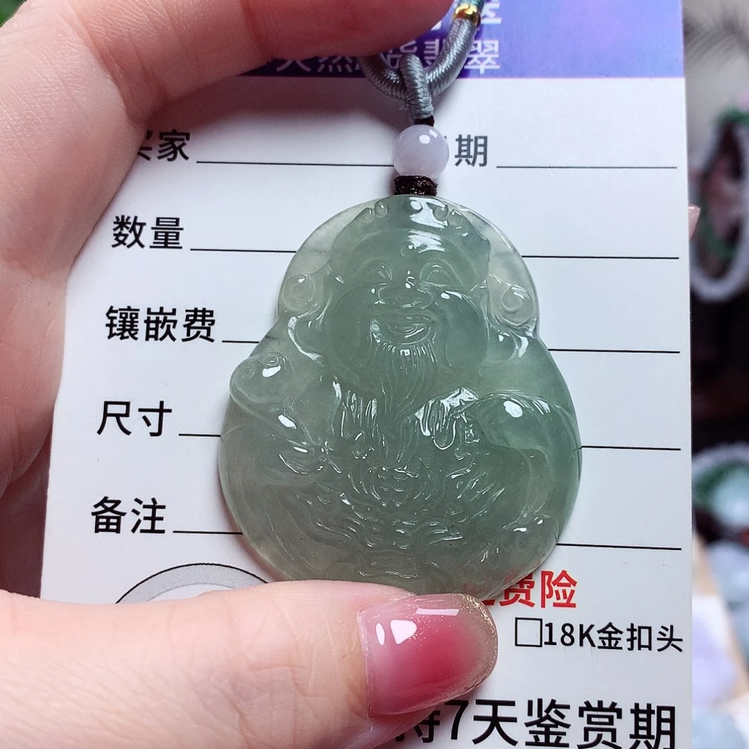 @***西颈饰未镶嵌翡翠财神爷