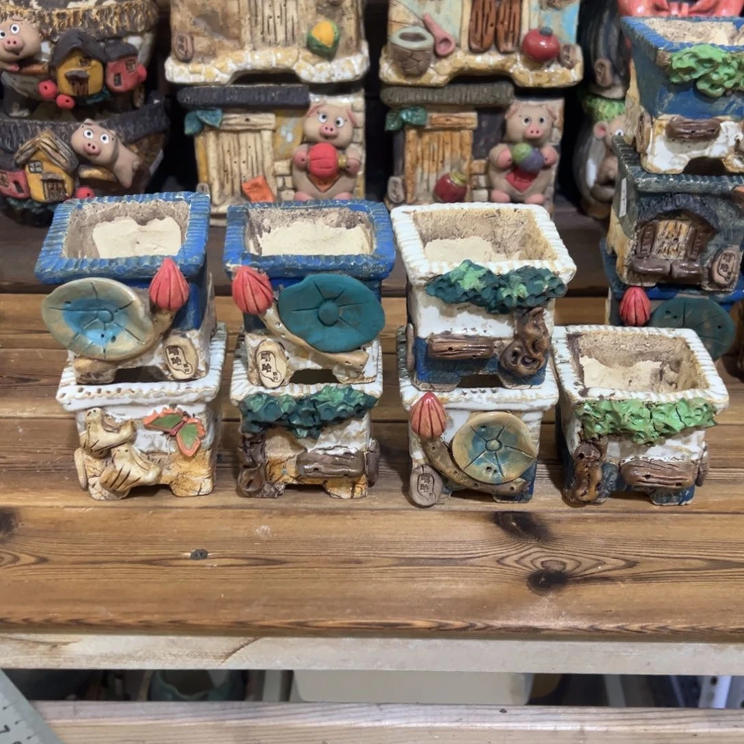 红陶园*嘻哈多肉花盆