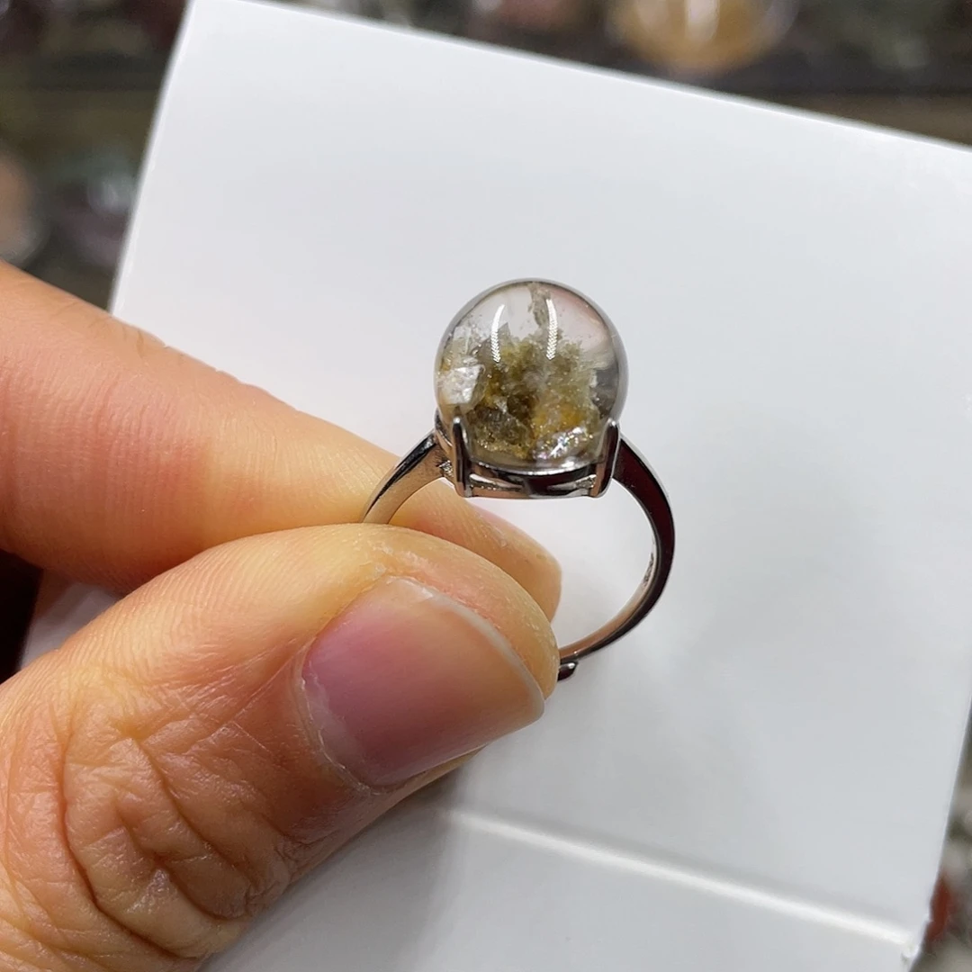 【闪购商品】水晶珠宝半成品银S925镶嵌戒指