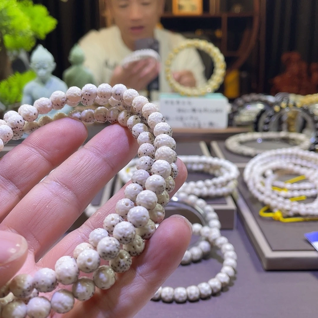 锦***哈手串星月菩提水磨纹056