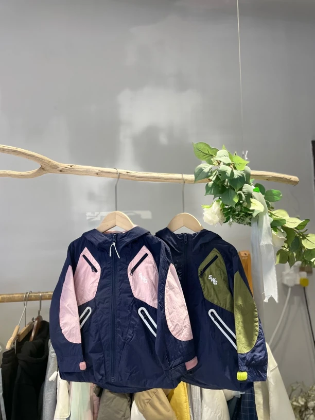 DDL1010拼接外套【110-160】（非质量不退换）