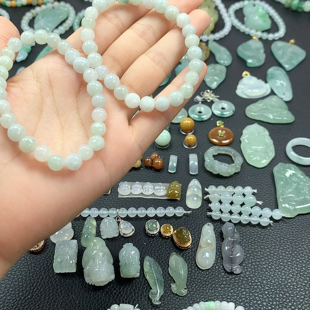 翡翠未镶嵌颈饰手串多样性发货