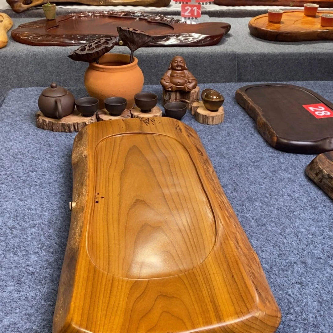 白玉兰随行实木茶盘62*27*4
