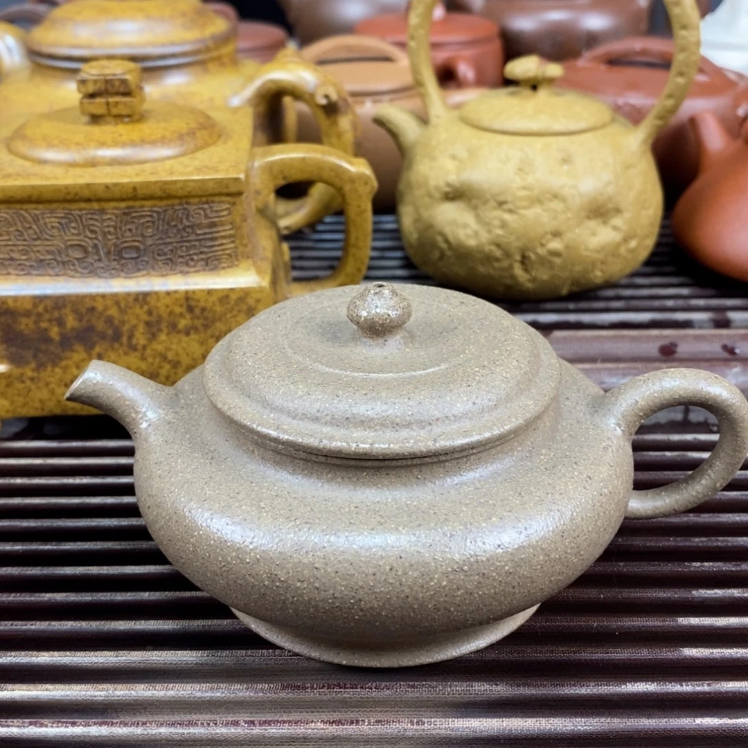 A***帝茶壶紫砂宜兴原矿紫砂壶虚扁
