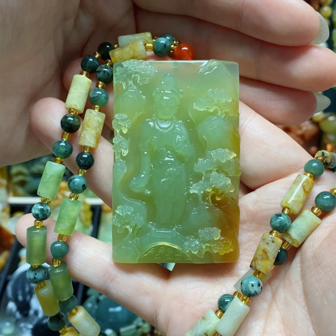 岫玉吊坠(赠链)未镶嵌招****?