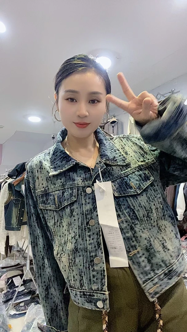 辣妹个性提花牛仔短外套潮流百搭款