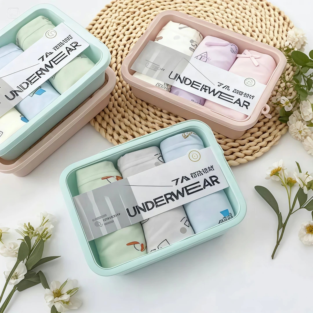 ViViOH  男女童舒适柔软透气内裤盒装3条装  NK01