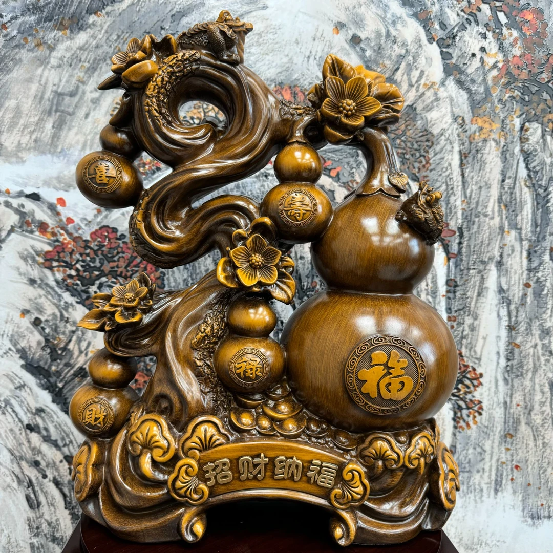 大号五福带金蝉高档中式摆件 长33高41 096玄关摆设创意