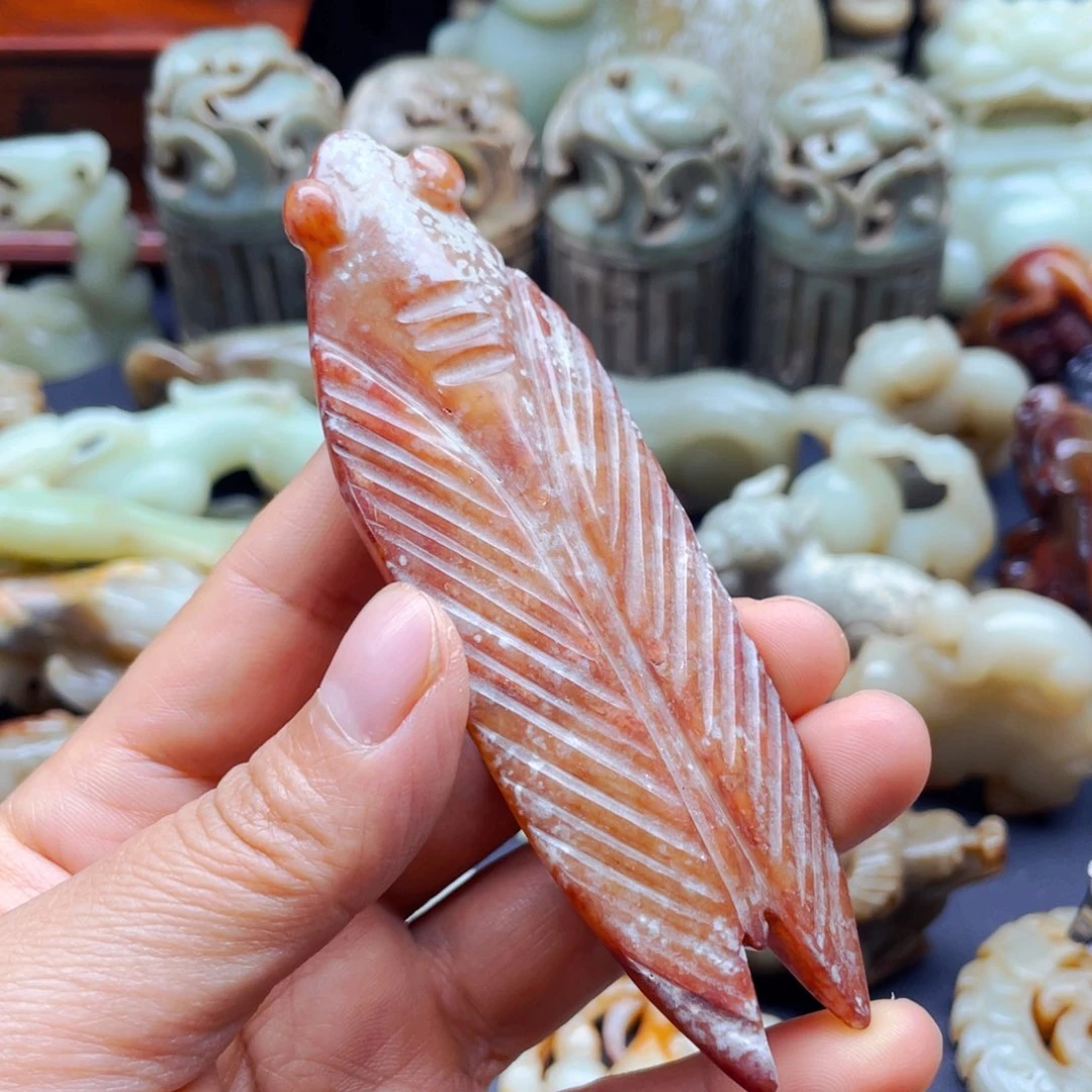 白玉菩提吊坠摆件