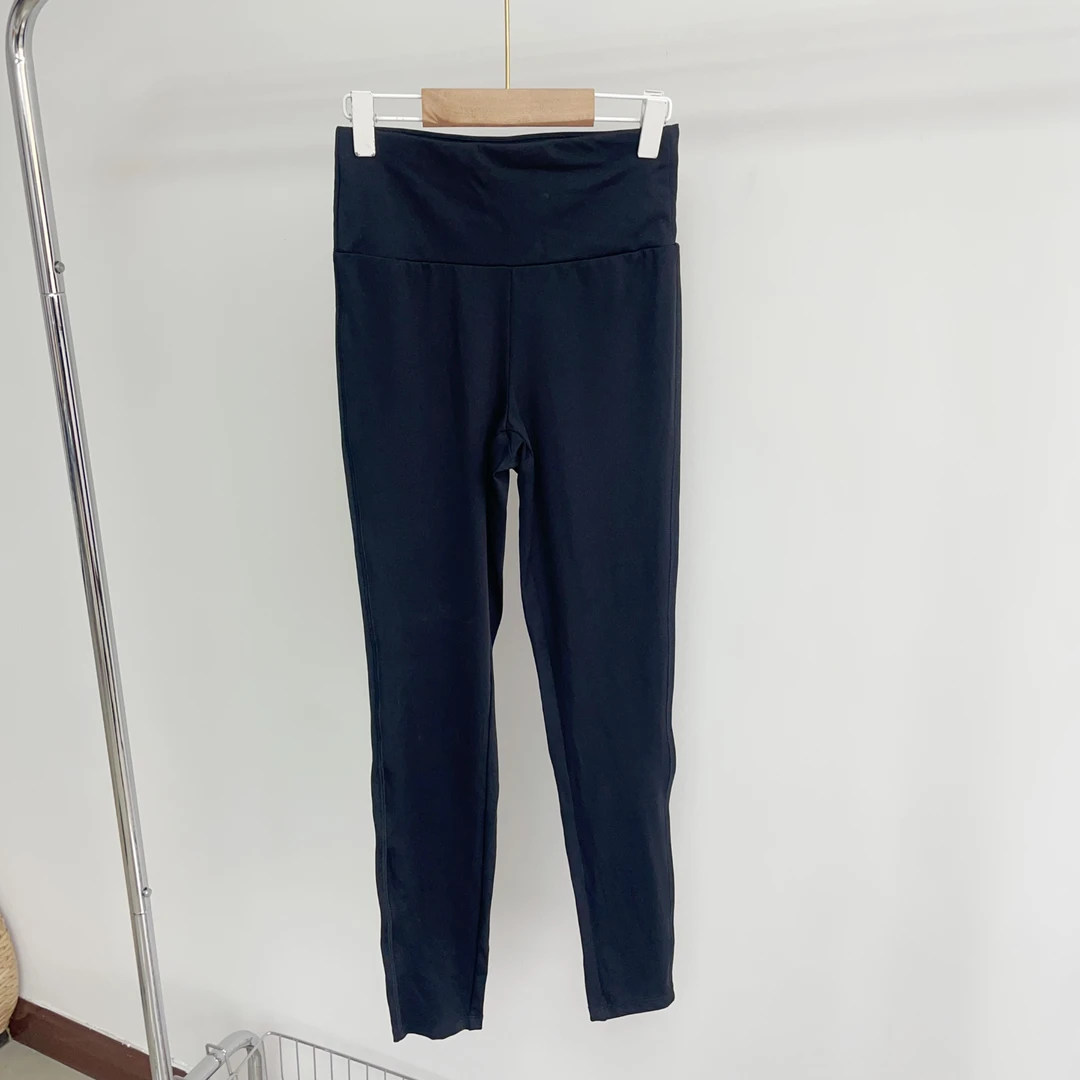 P111 黑色高腰显瘦瑜伽运动长裤