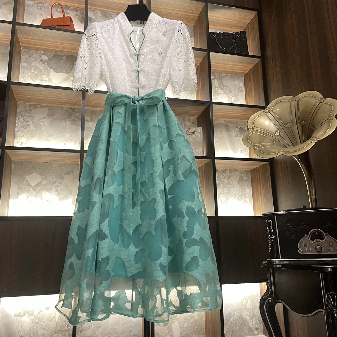 【春甜风景】早春穿搭高级感优雅修身时尚收腰连衣裙-86119