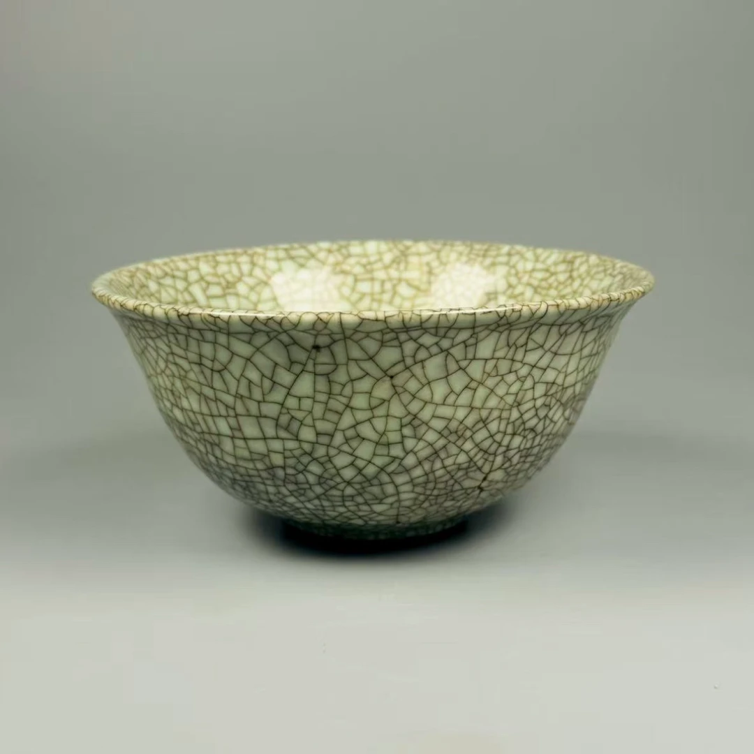 ［022011075］明代 仿哥釉纹碗