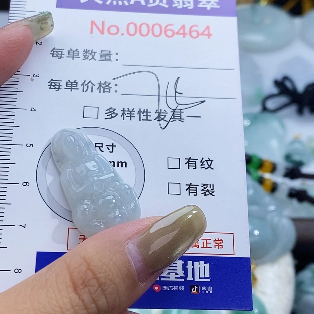 翡翠未镶嵌颈饰6464