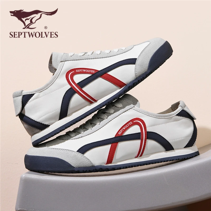 七匹狼男鞋2025秋冬新款阿甘鞋男士潮流时尚透气轻便德训鞋9959