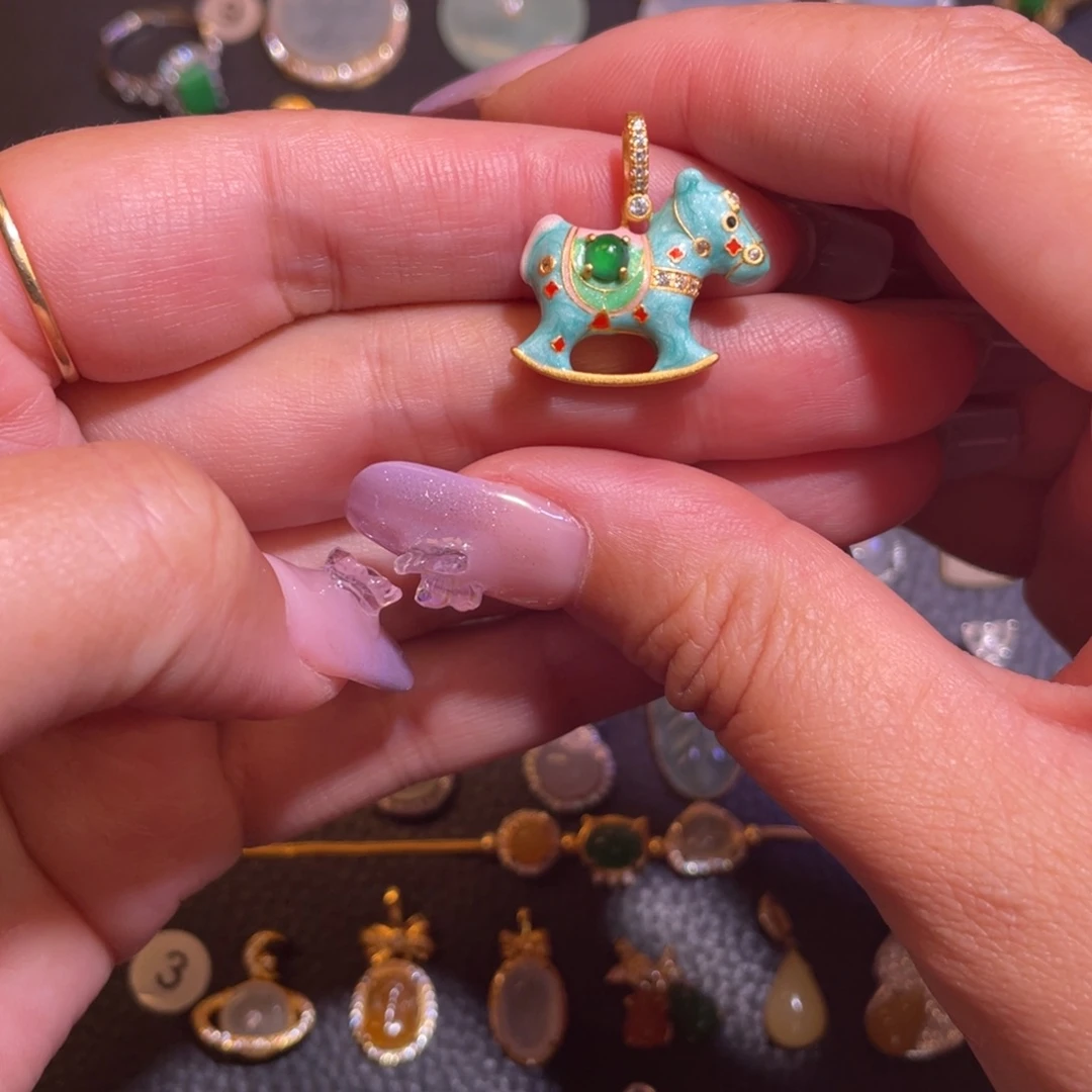 翡翠银S925镶嵌颈饰