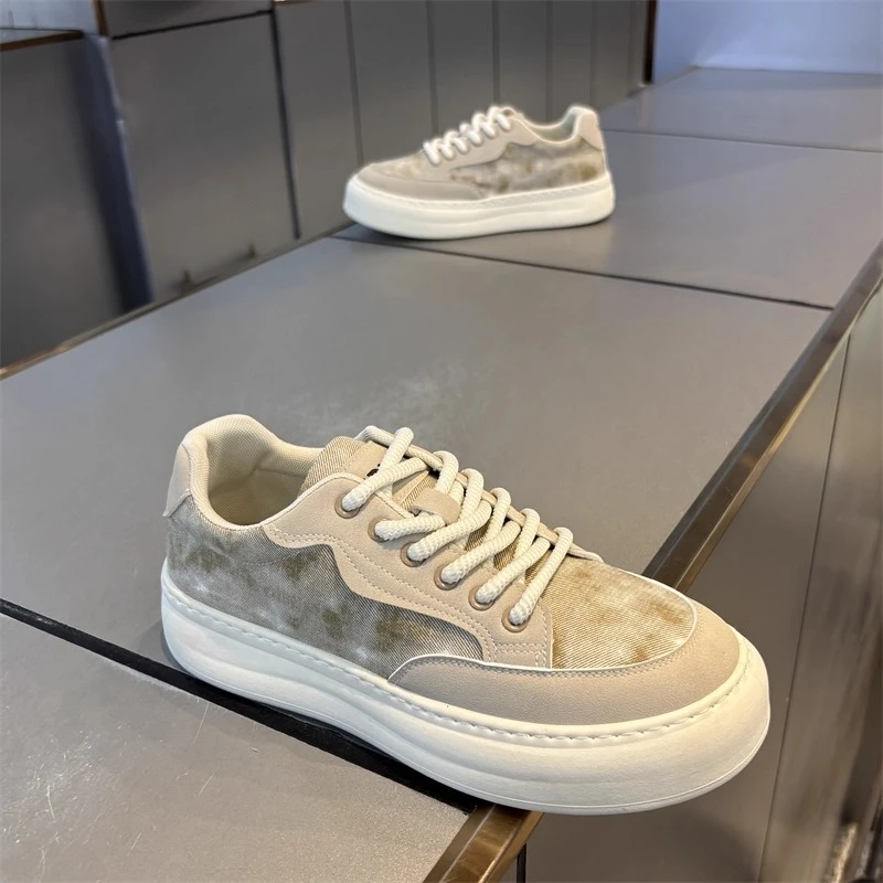 欧洲站潮牌男鞋高颜值校园风痞帅运动鞋男款2025休闲百搭平底板鞋