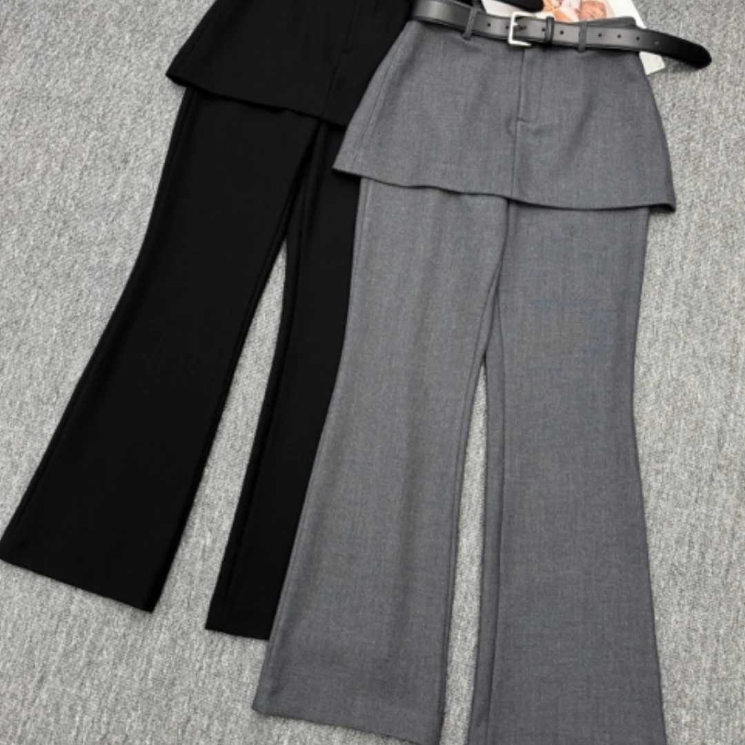 D50925南油高货假俩件微喇裤