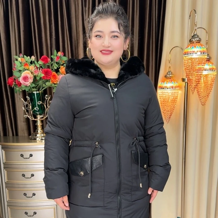 中老年妈妈冬季派克加厚---741