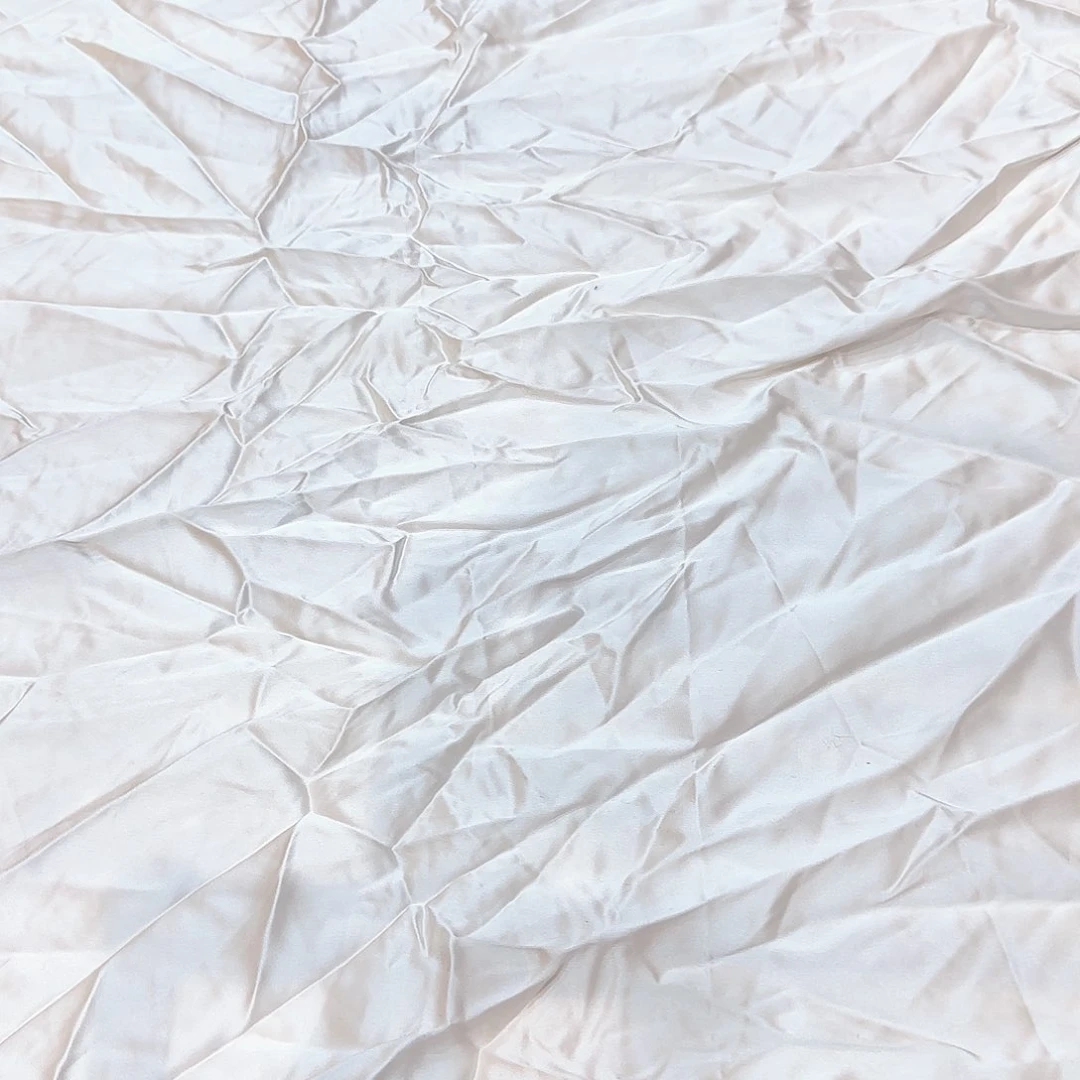 织绣恬**然白色真丝零头布 100*75cm