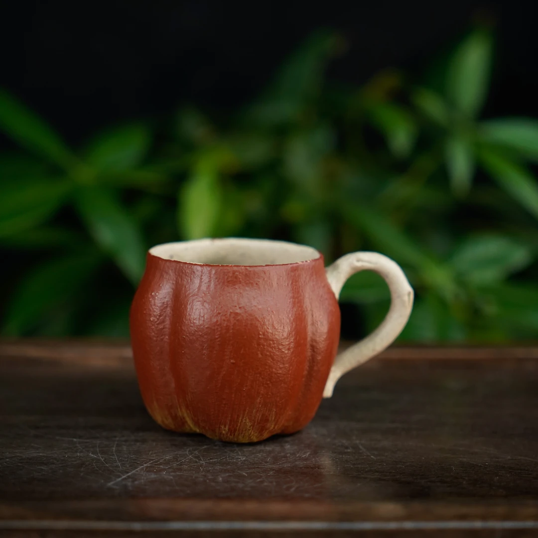 GSZS-5456  宜兴手工紫砂   柿子杯