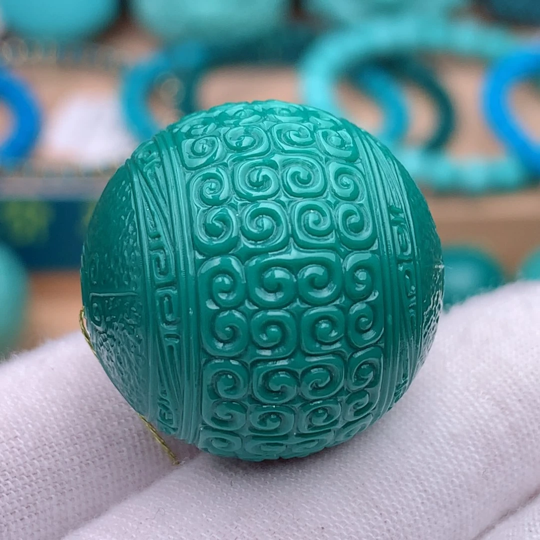 未镶嵌绿松石珠宝奇石25mm