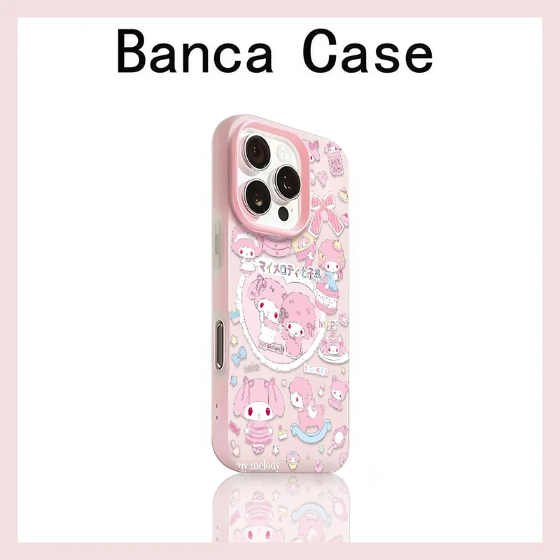 BANCA美乐蒂小羊适用苹果17/16promax果冻二合一手机壳15/14/1312