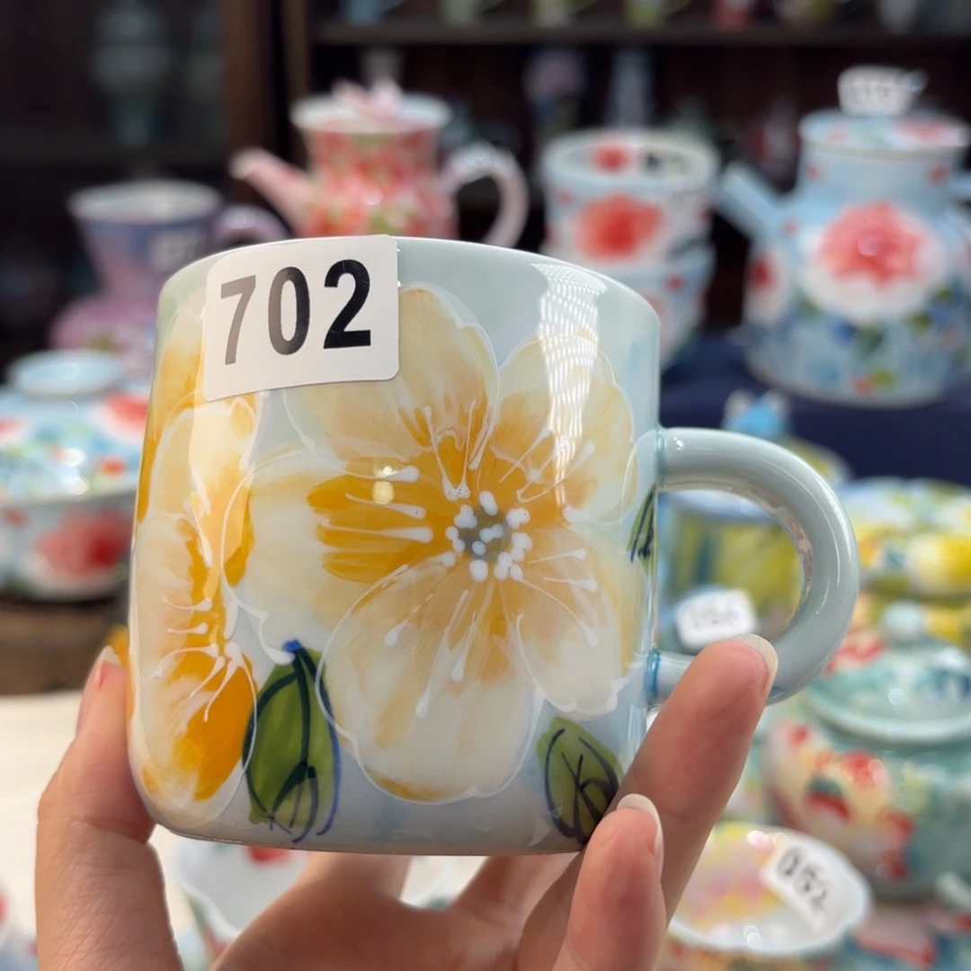 瓷片景德镇手绘高温釉下彩陶瓷茶具