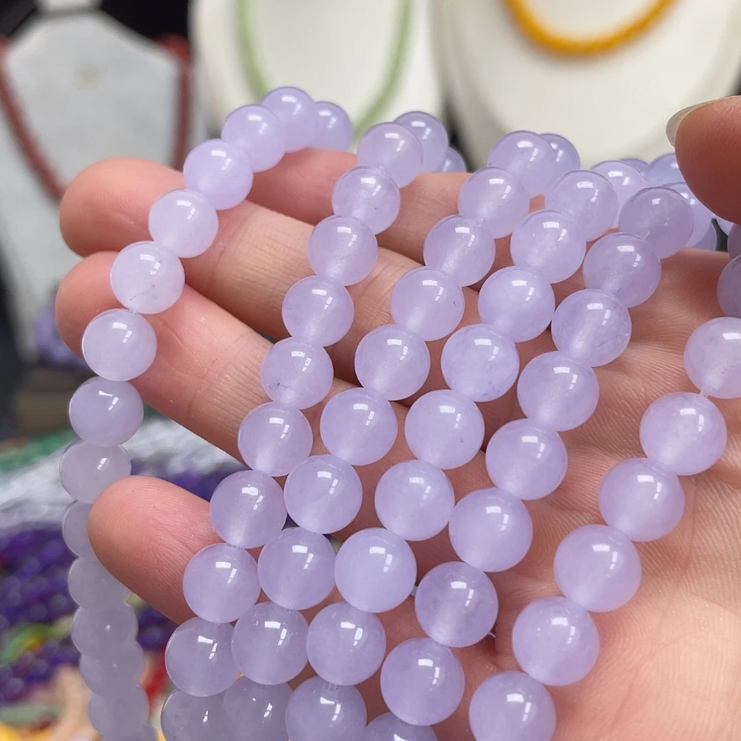未镶嵌半成品玛瑙/玉髓淡紫色玉髓8.