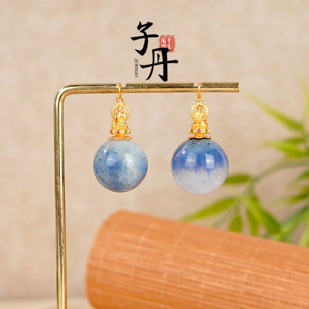 【子丹】蓝兔毛DIY吊坠（多样性发/发一条）C5-575