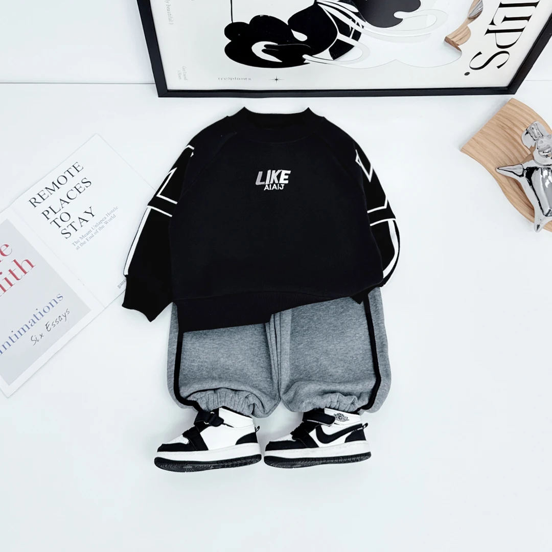 儿童卫衣加绒长袖2025新款秋冬装男童上衣潮HZ251152悠悠童话童装