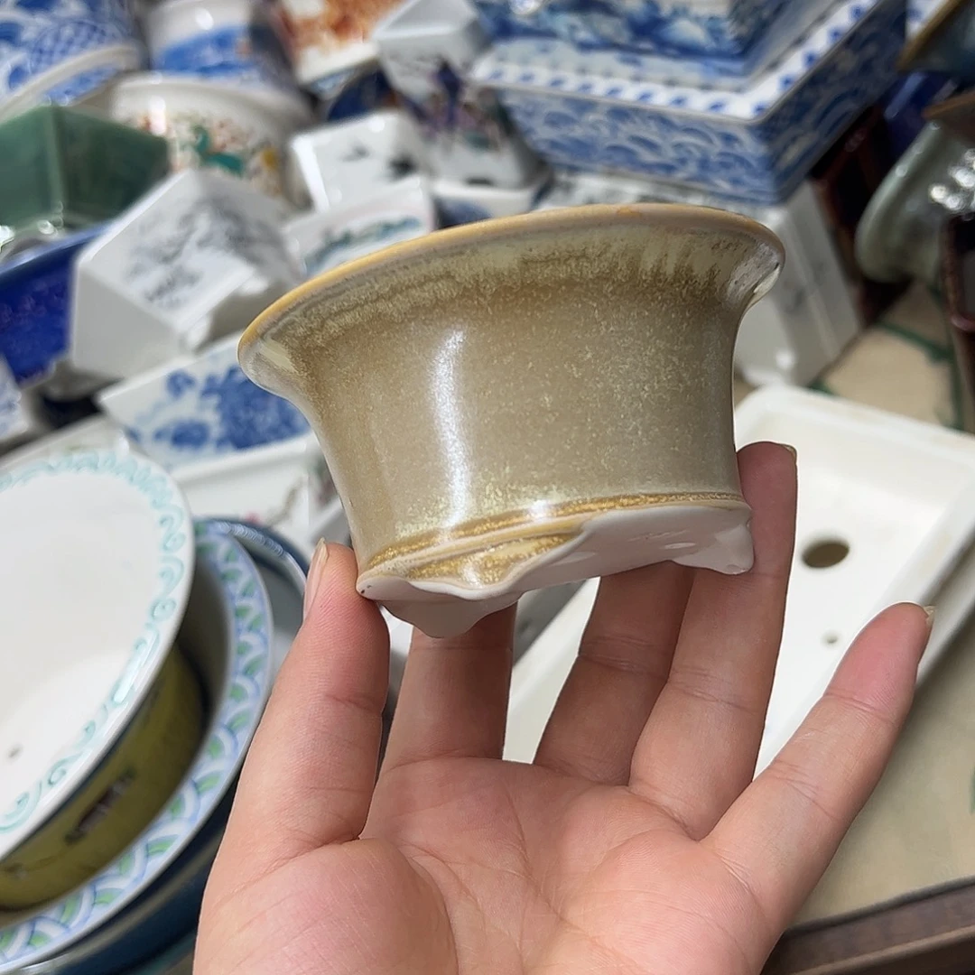 紫砂花盆047号瑕疵9.5/5cmm