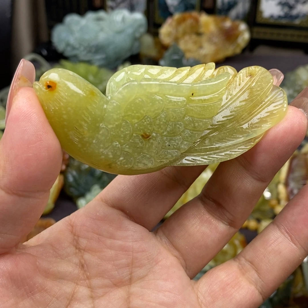 蛇纹石玉未镶嵌吊坠(赠链)