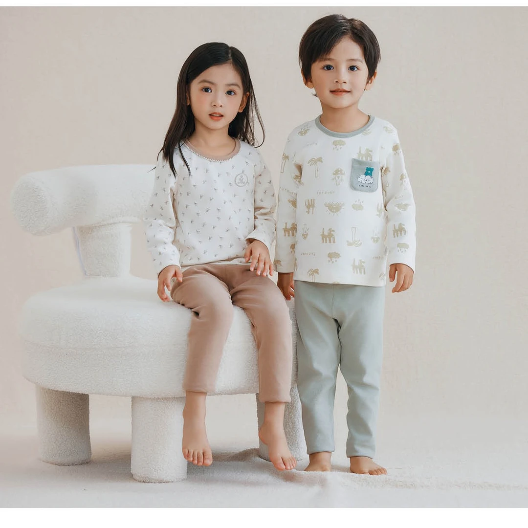 瑁瑁拉拉女童男宝秋衣秋裤套装