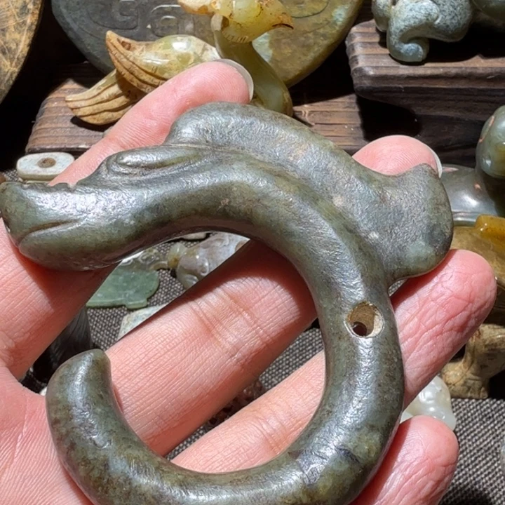 1***1和田玉未镶嵌车挂