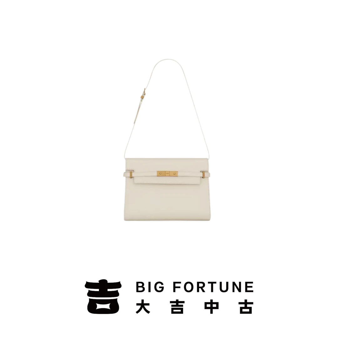 99新 YSL/圣罗兰 24期免息/大吉中古/YSL圣罗兰白金曼哈顿中号