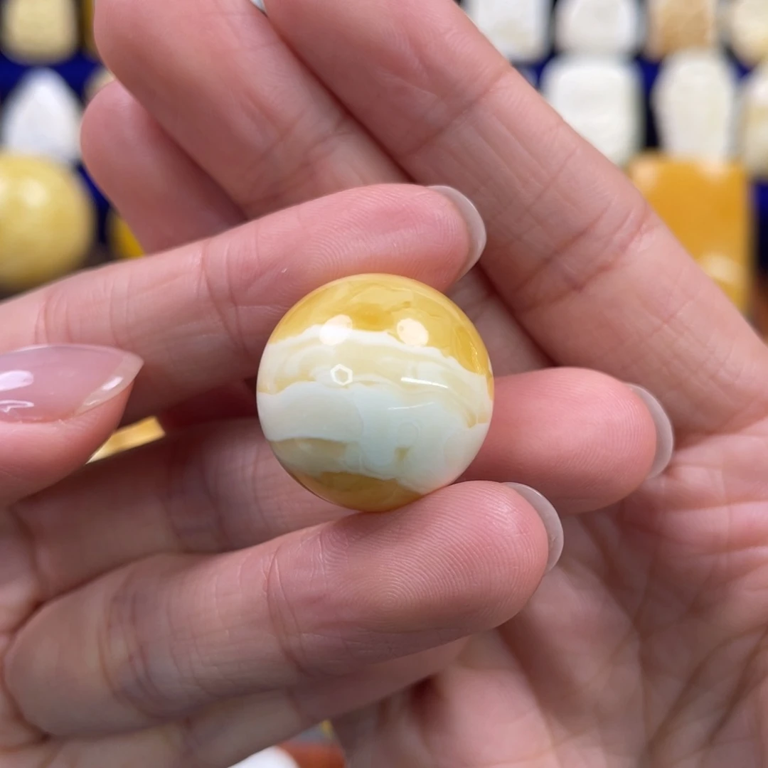 蜜蜡裸石未镶嵌琥珀蜜蜡珠子卡20.8mm