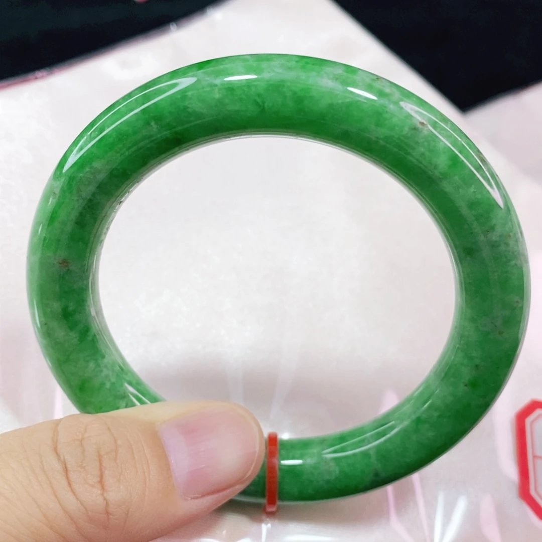 未镶嵌手镯翡翠54.5圈口圆条力推