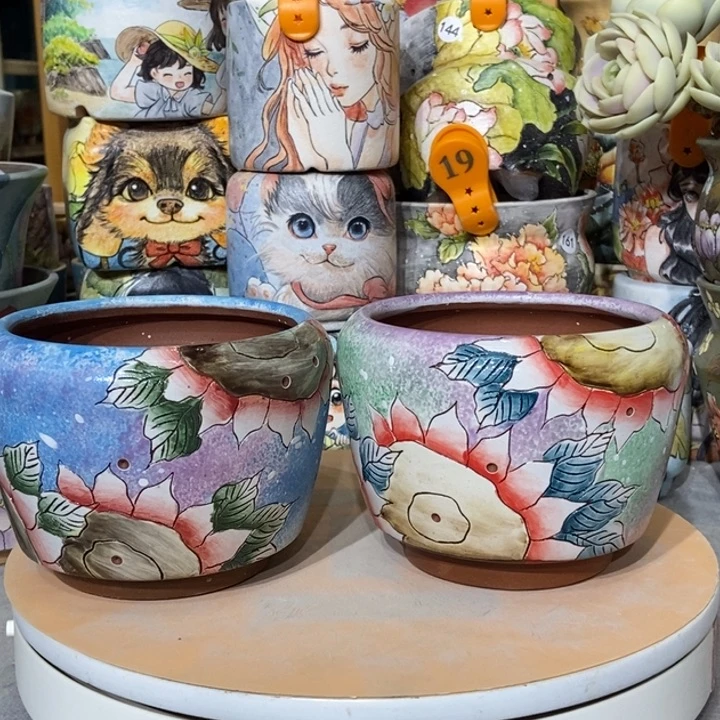 红陶景德镇艺术手绘作品