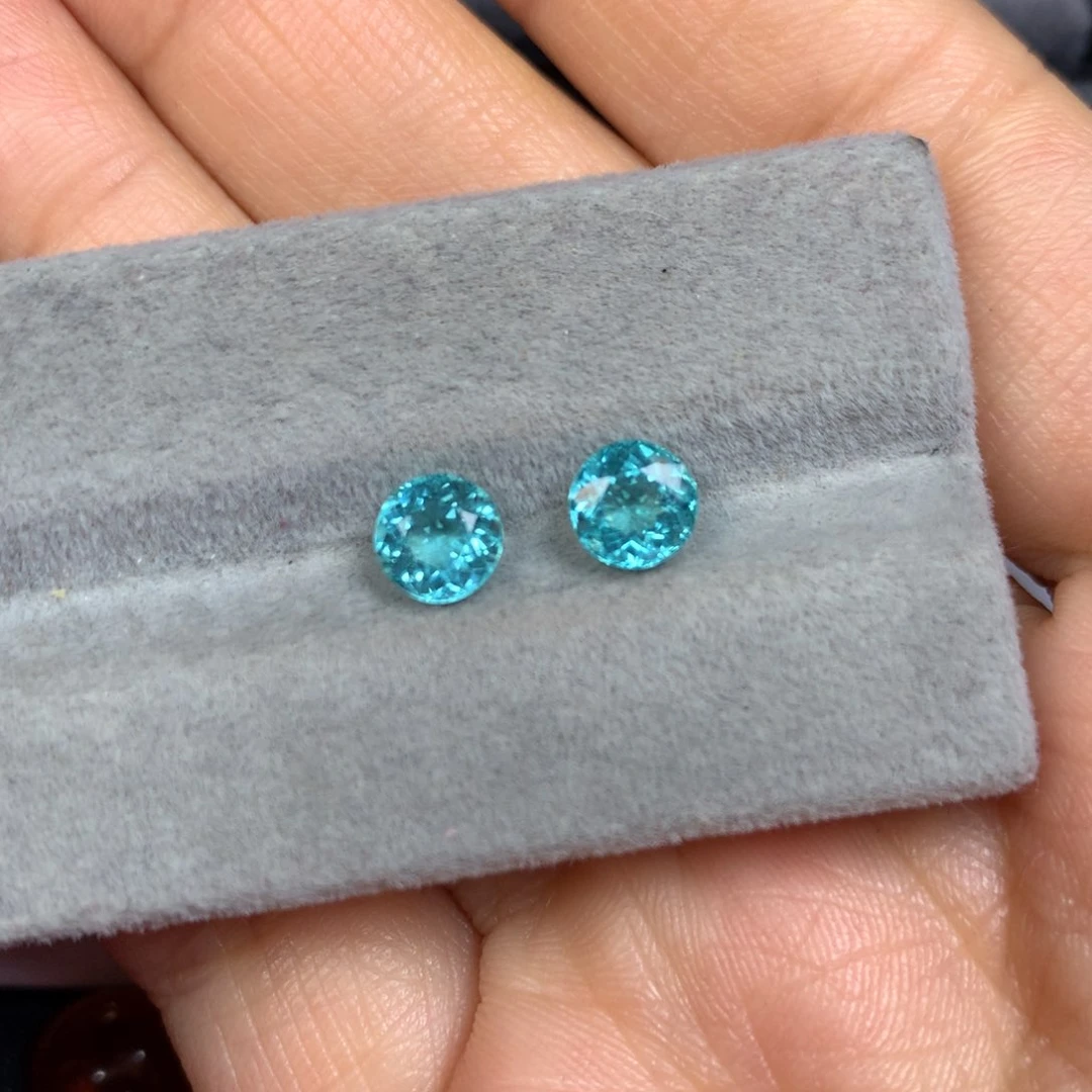 磷灰石裸石未镶嵌磷灰石一对