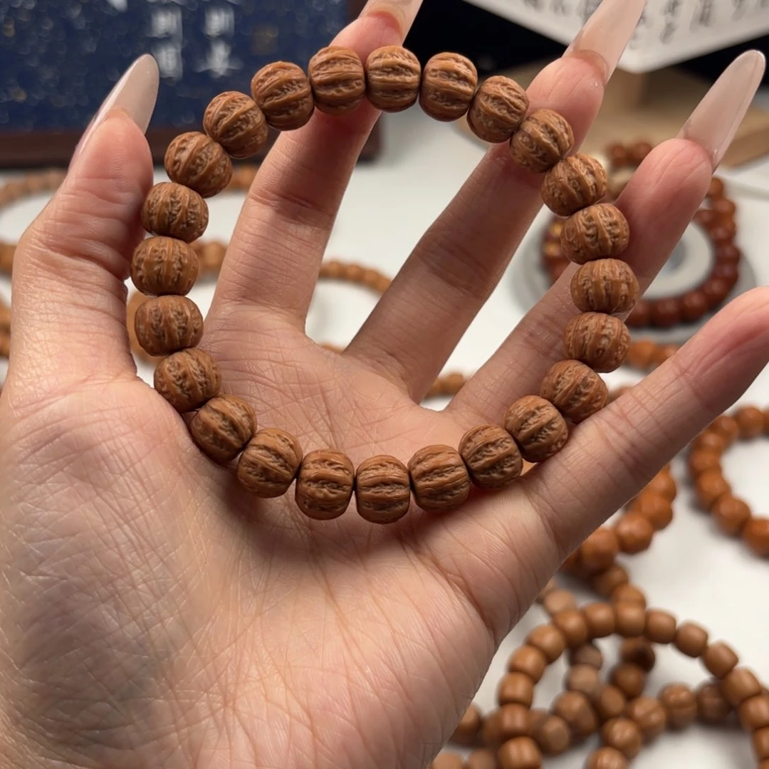 猴头核桃手串无暇走色京八棱10+