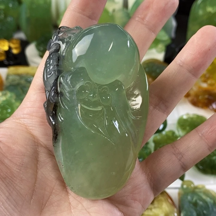 未镶嵌岫玉手把件