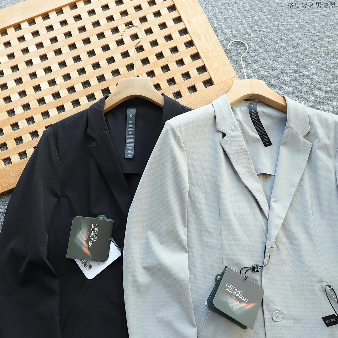 休闲时尚潮流百搭小西服轻奢男装新款秋季薄款男士商务西装外套