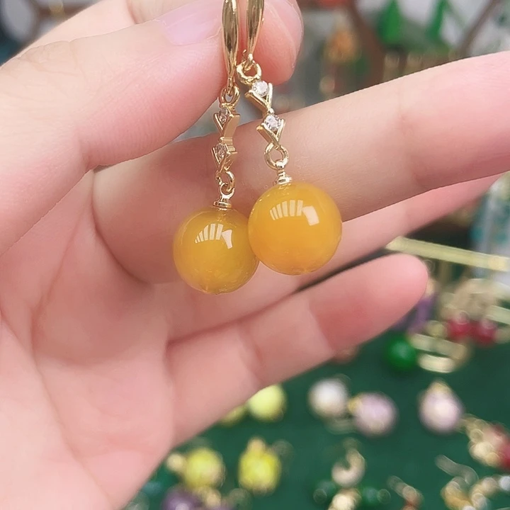 玛瑙/玉髓耳钉合金