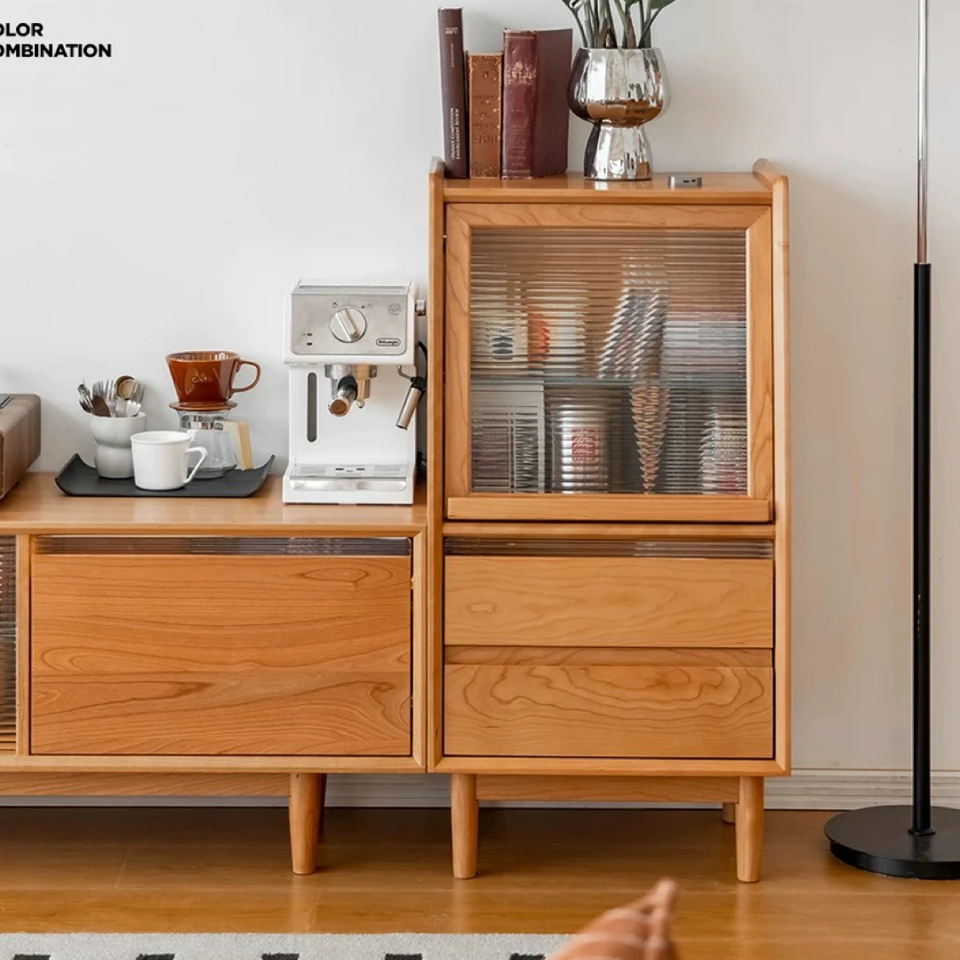 北美樱桃木云川边柜