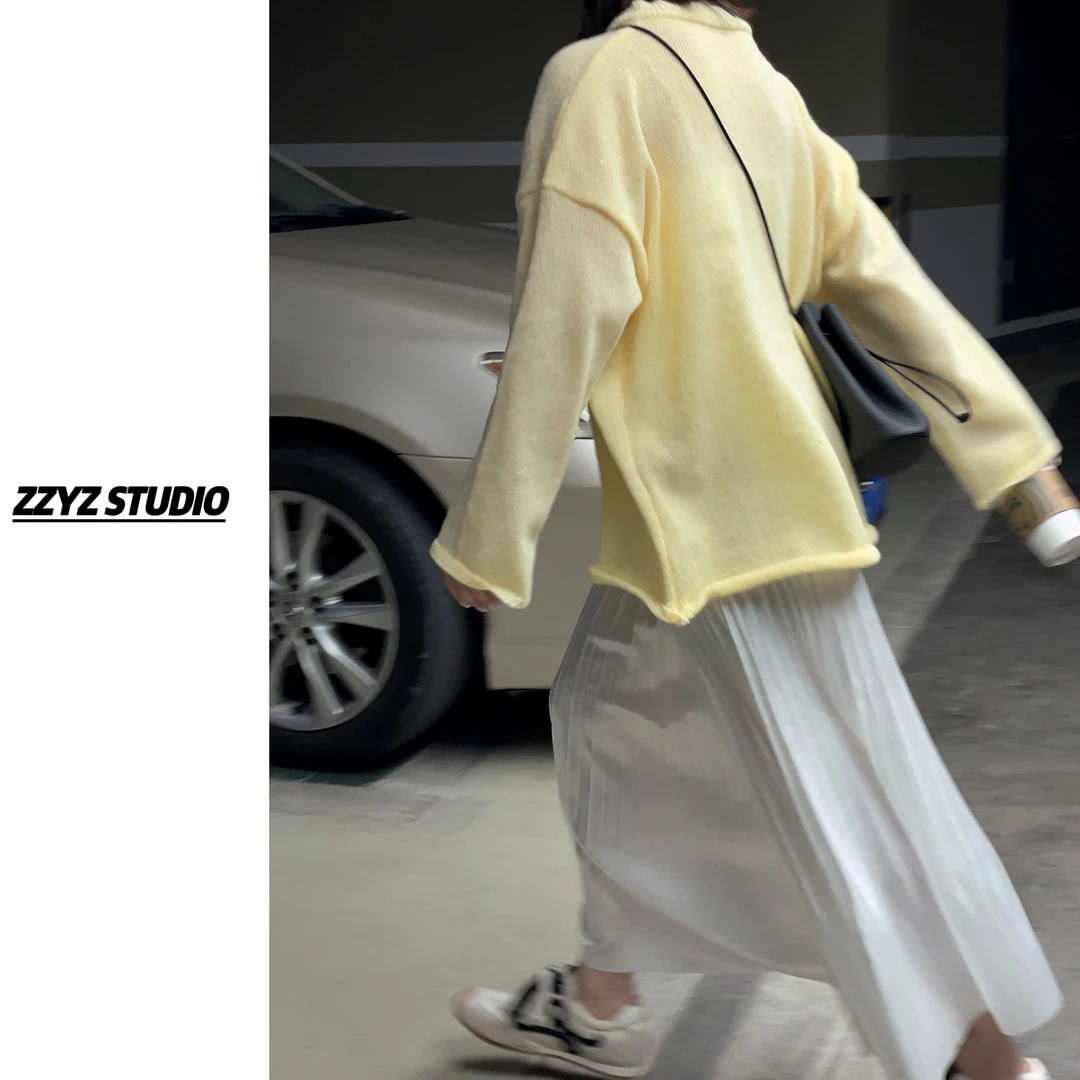 【ZZYZ】“心头爱”法式气质高级珠光缎面垂感显瘦花苞裙 25149