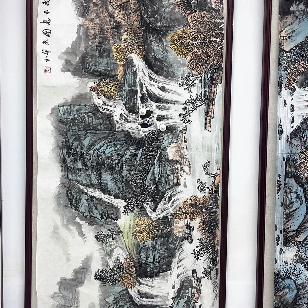 国画绘画作品多次参加全国