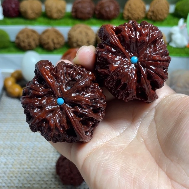 文玩核桃把件53官帽色差