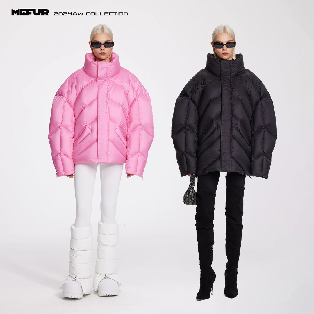 【MEFUR】立领宽松ins潮廓形设计感白鹅绒羽绒服