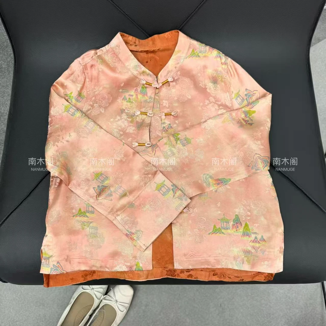（彩山远方）2025新款常规款薄款新中式女刻花短外套长袖